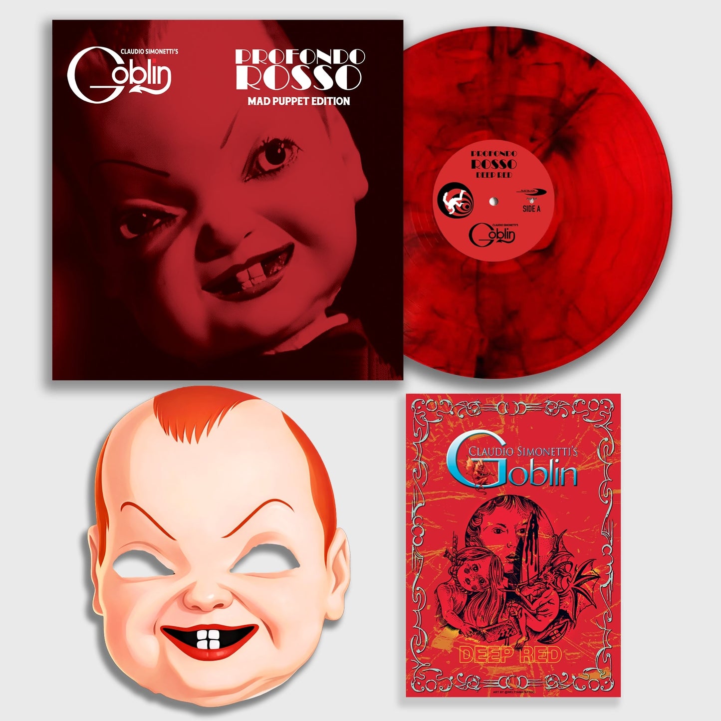 Claudio Simonetti's Goblin "Profondo Rosso (Limited Mad Puppet Edition)" LP (Deep Red Vinyl)