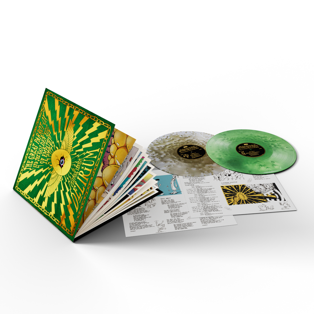 The Claypool-Lennon Delirium "The Great Parrot-Ox and The Golden Egg of Empathy" 2xLP (Indie Exclusive Cloudy Green & Gold Vinyl)