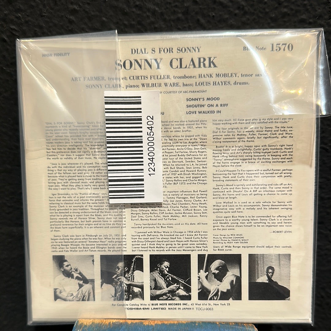 USED CD: Sonny Clark "Dial S For Sonny" CD (Japanese Disc)