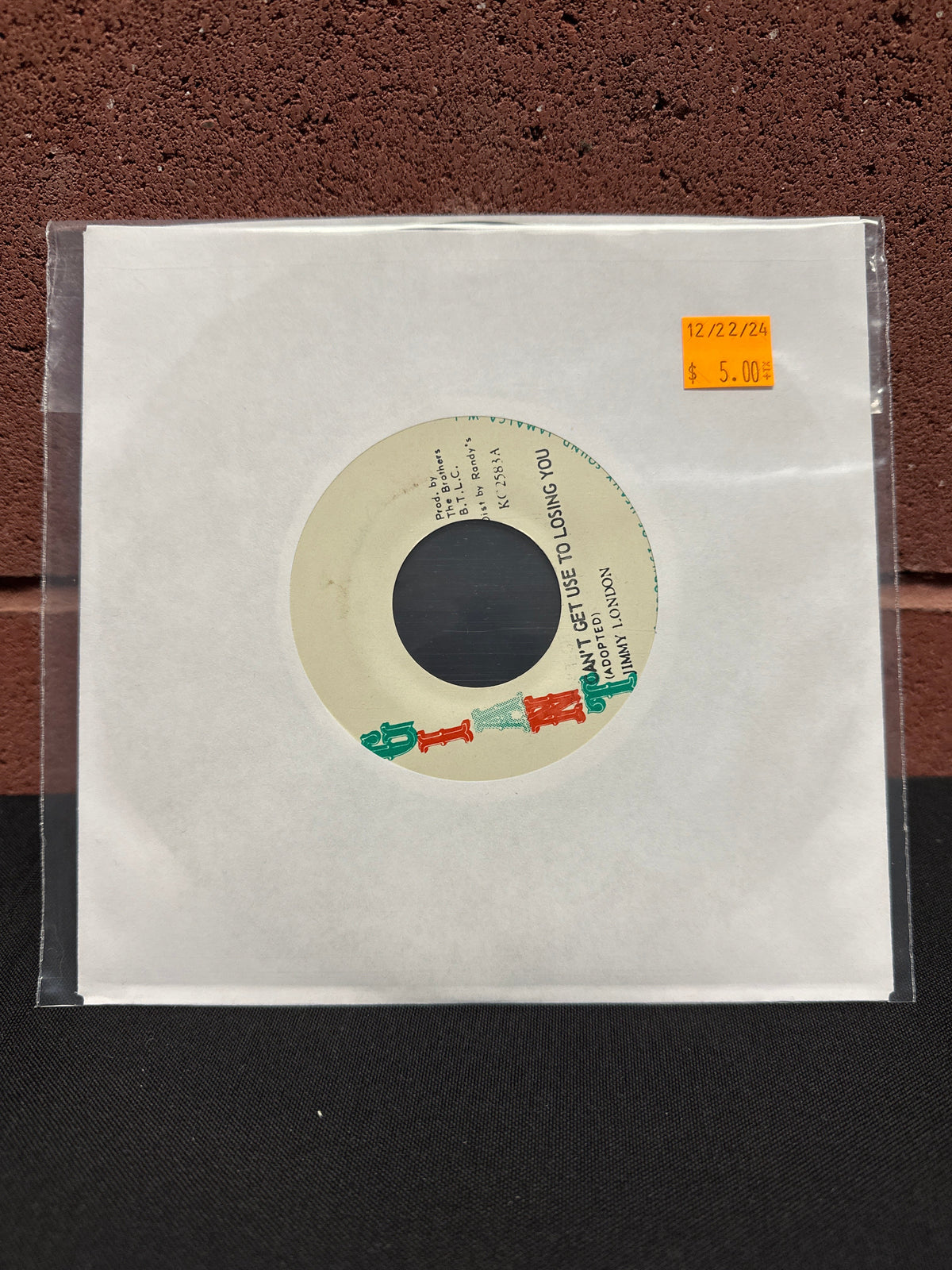 Used Vinyl: Jimmy London "Can't Get Use To Losing You" 7"
