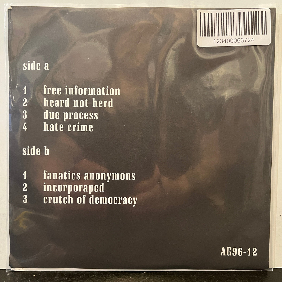 Used Vinyl: Abstain "1999 U.S. World Tour" 7"