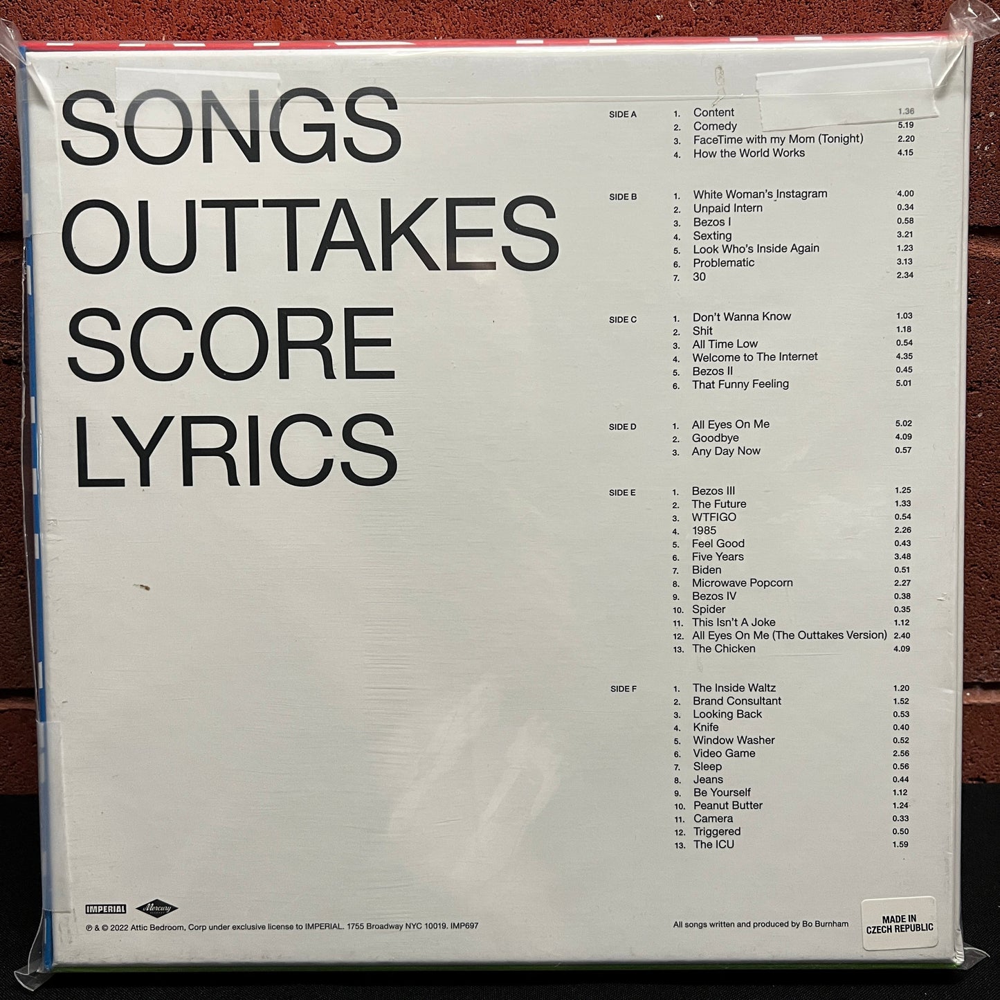 Used Vinyl: Bo Burnham "Inside" 3xLP Box Set (2022 Press - Color Vinyl - Sealed)