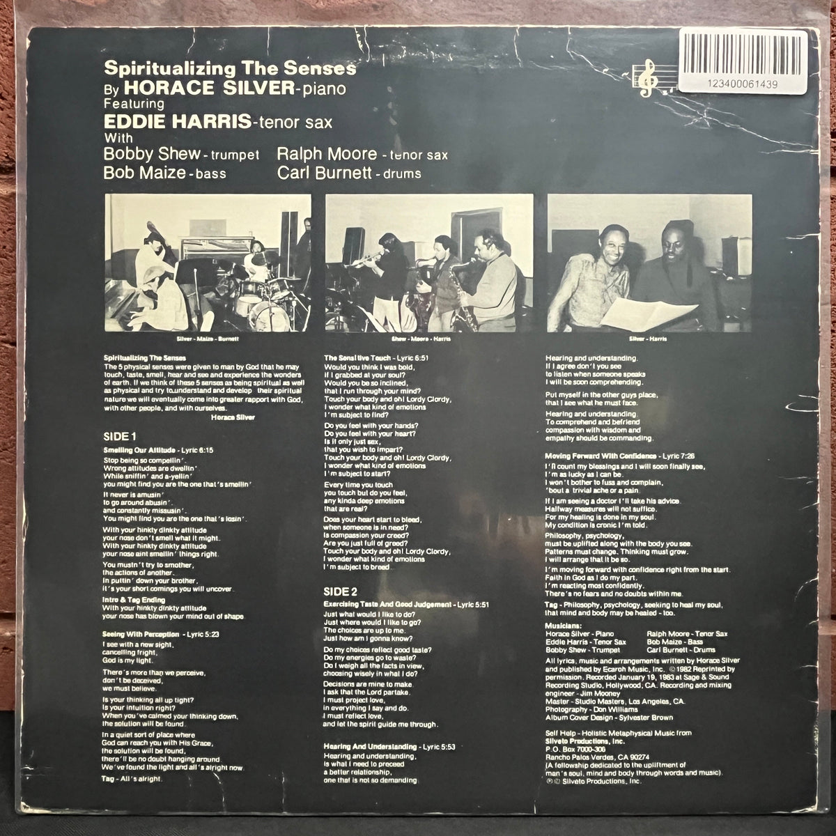 Used Vinyl: Horace Silver "Spiritualizing The Senses" LP (1983 Press)