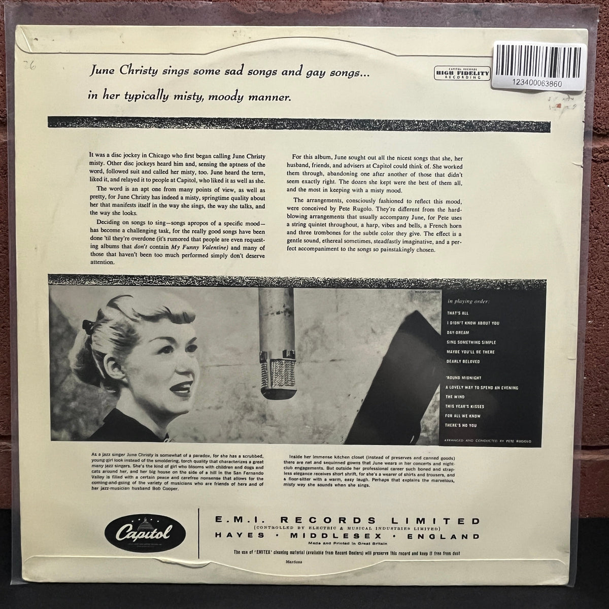 Used Vinyl: June Christy "The Misty Miss Christy" LP (1956 UK Mono Press)