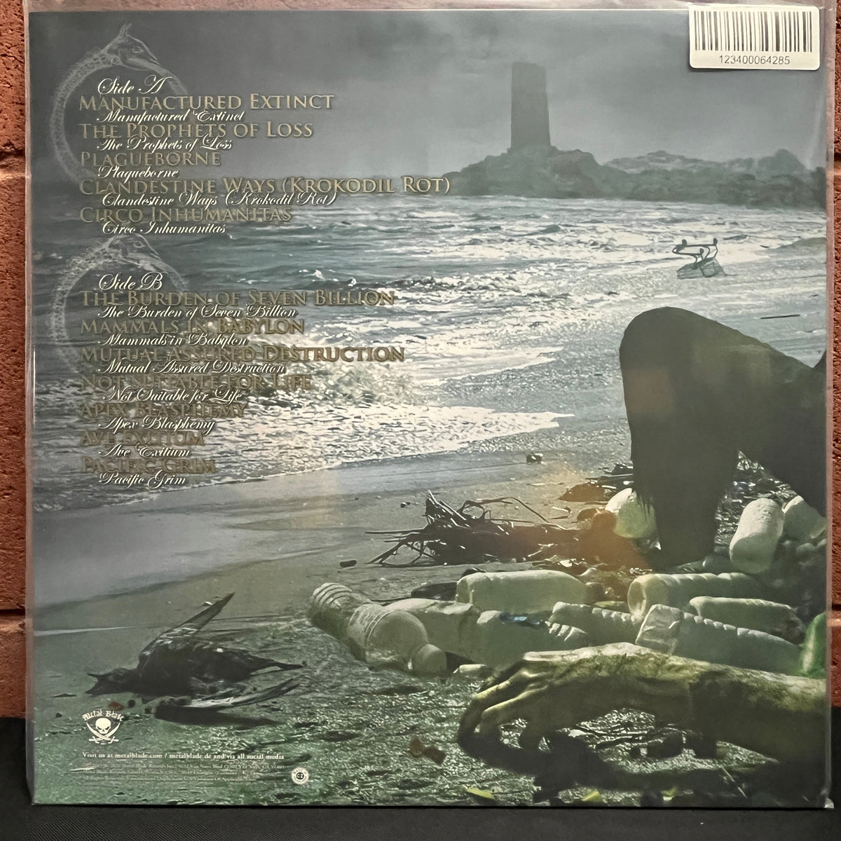 Used Vinyl: Cattle Decapitation "The Anthropocene Extinction" LP (2020 Press - White Inside Coke Bottle Clear Vinyl)