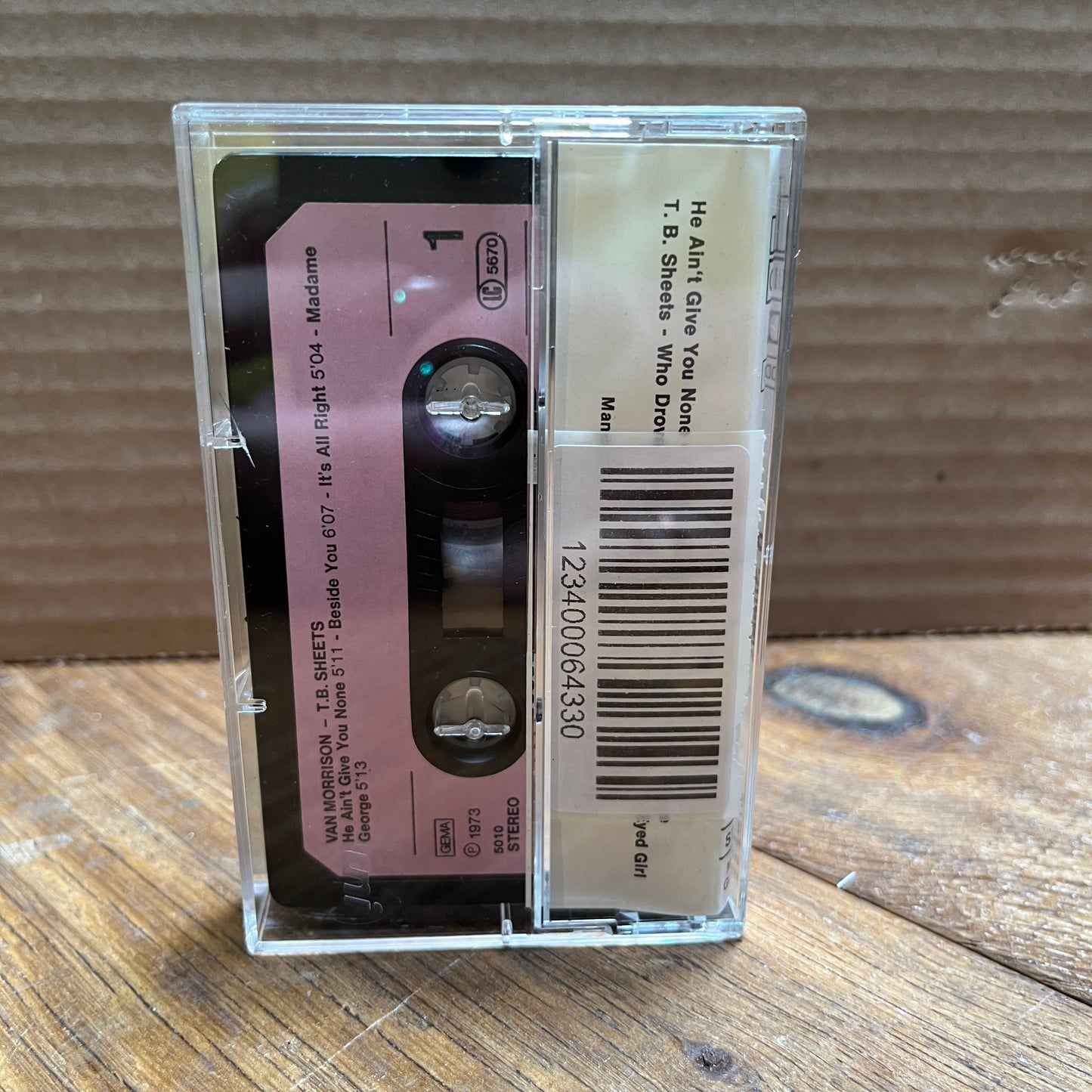 Used Cassette: Van Morrison "T.B. Sheets" Tape (70's German Press)