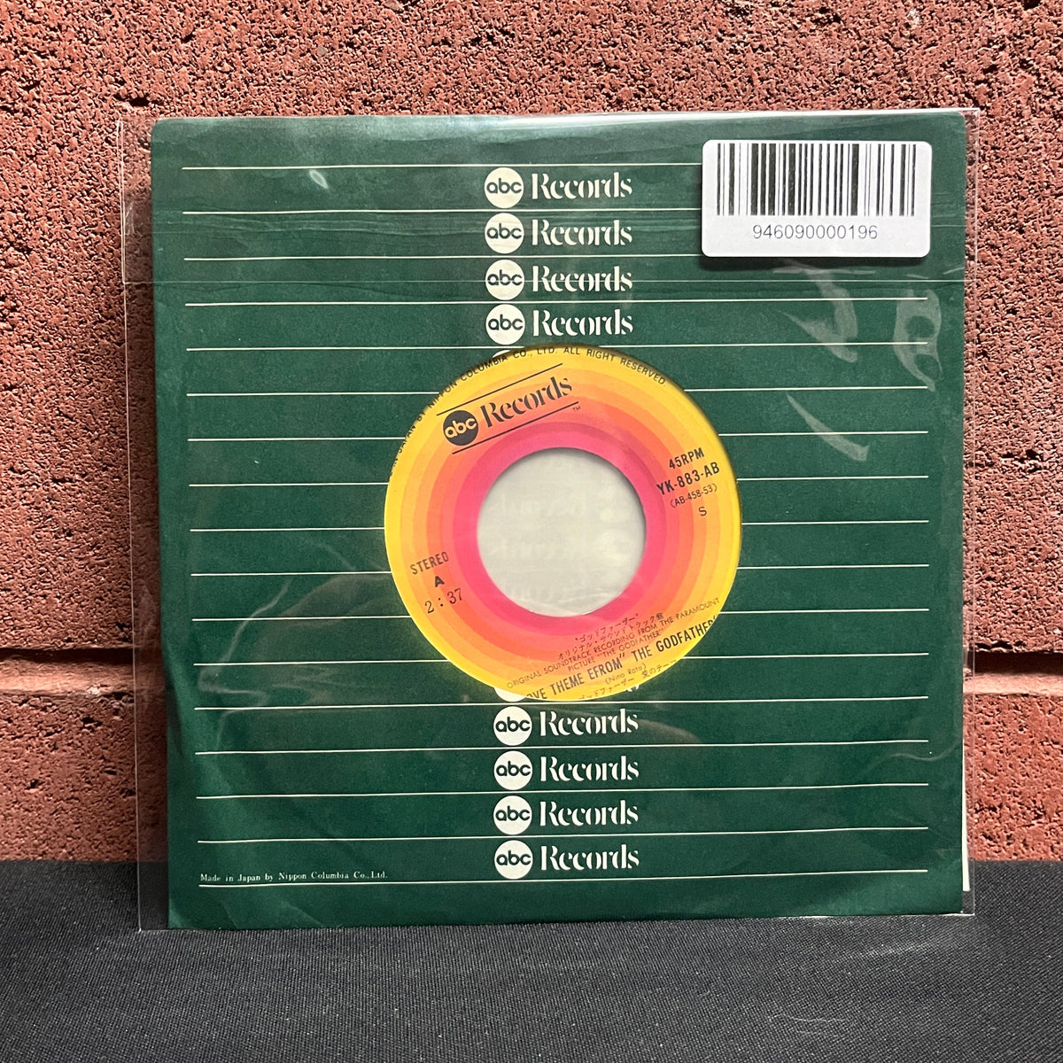 Used Vinyl: Nino Rota "Love Theme From "The Godfather / The Godfather's Waltz"" 7" (Japanese Press)