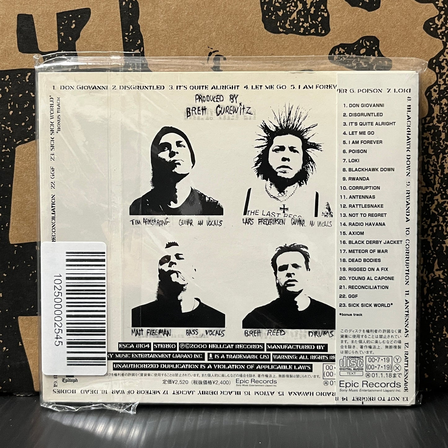 Used CD: Rancid "S/T (2000)" CD (Japanese Promo w/ Bonus Track)