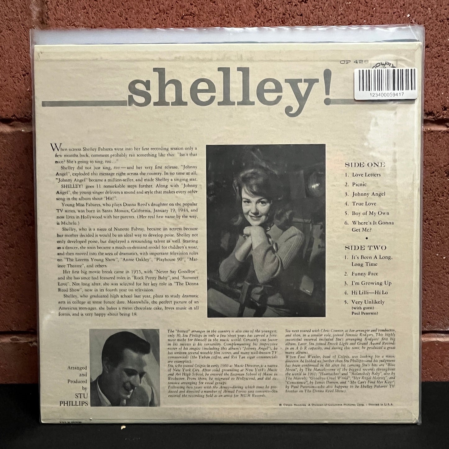 Used Vinyl: Shelley Fabares "Shelley!" LP (1962 Mono Press)