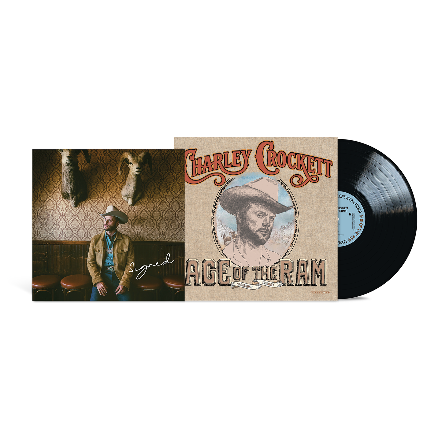 DAMAGED COVER - Charley Crockett "Age of the Ram" LP (Signed Insert!)