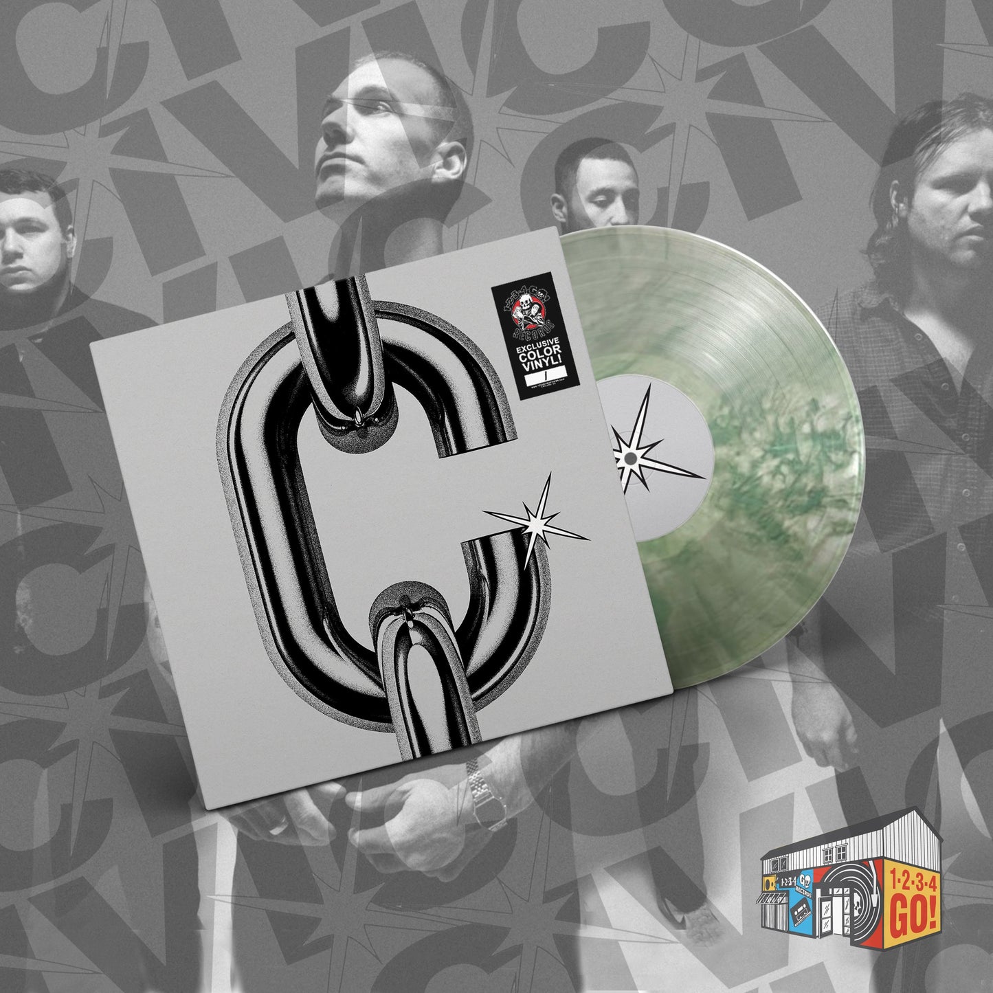 CIVIC "Chrome Dipped" LP (1-2-3-4 Go! Records Exclusive "Iridescent Poison" Color Vinyl)