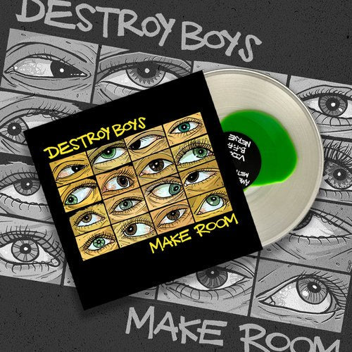 Destroy Boys "Make Room" LP (Clear With Green Blotch Vinyl)