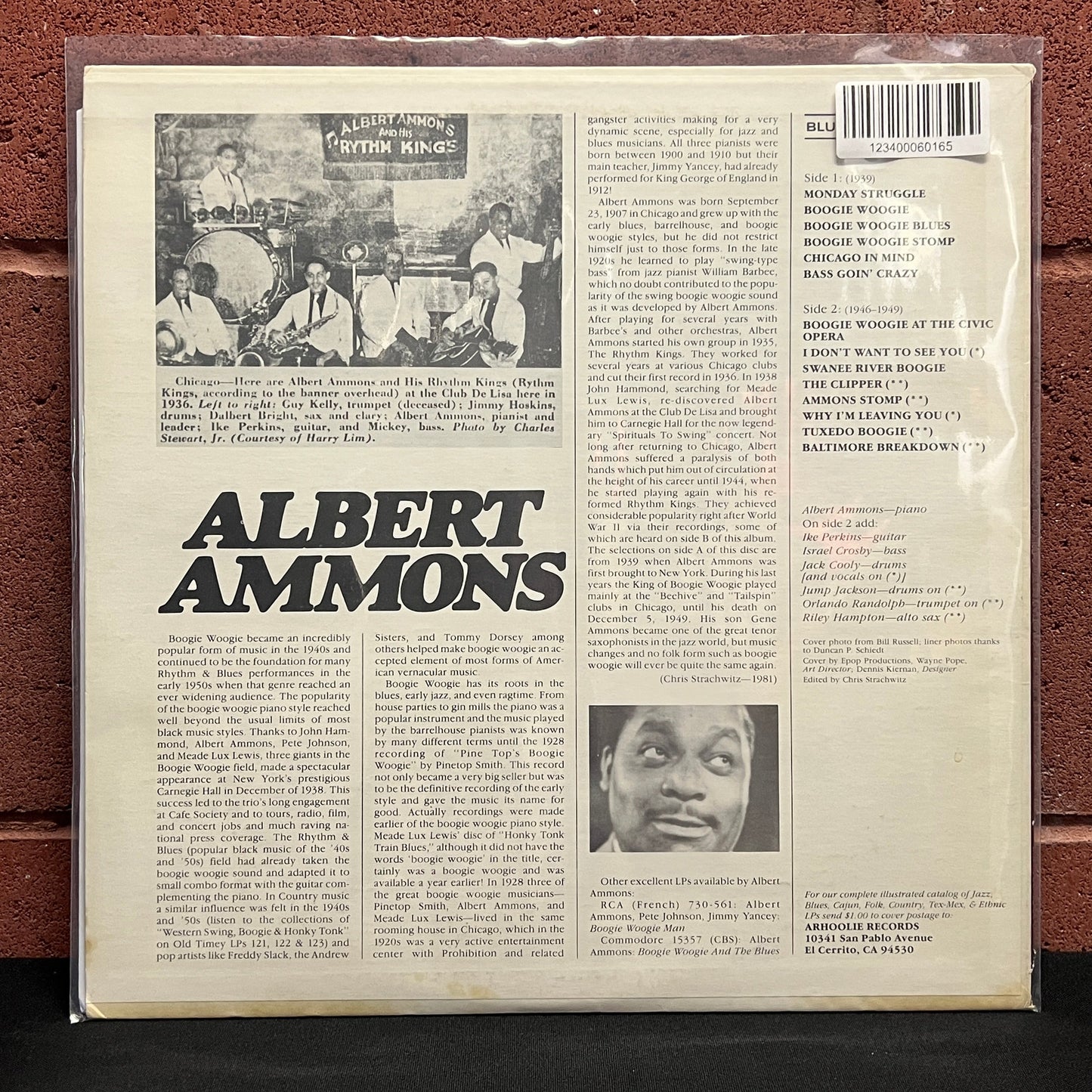 Used Vinyl: Albert Ammons "The King of Boogie Woogie" LP