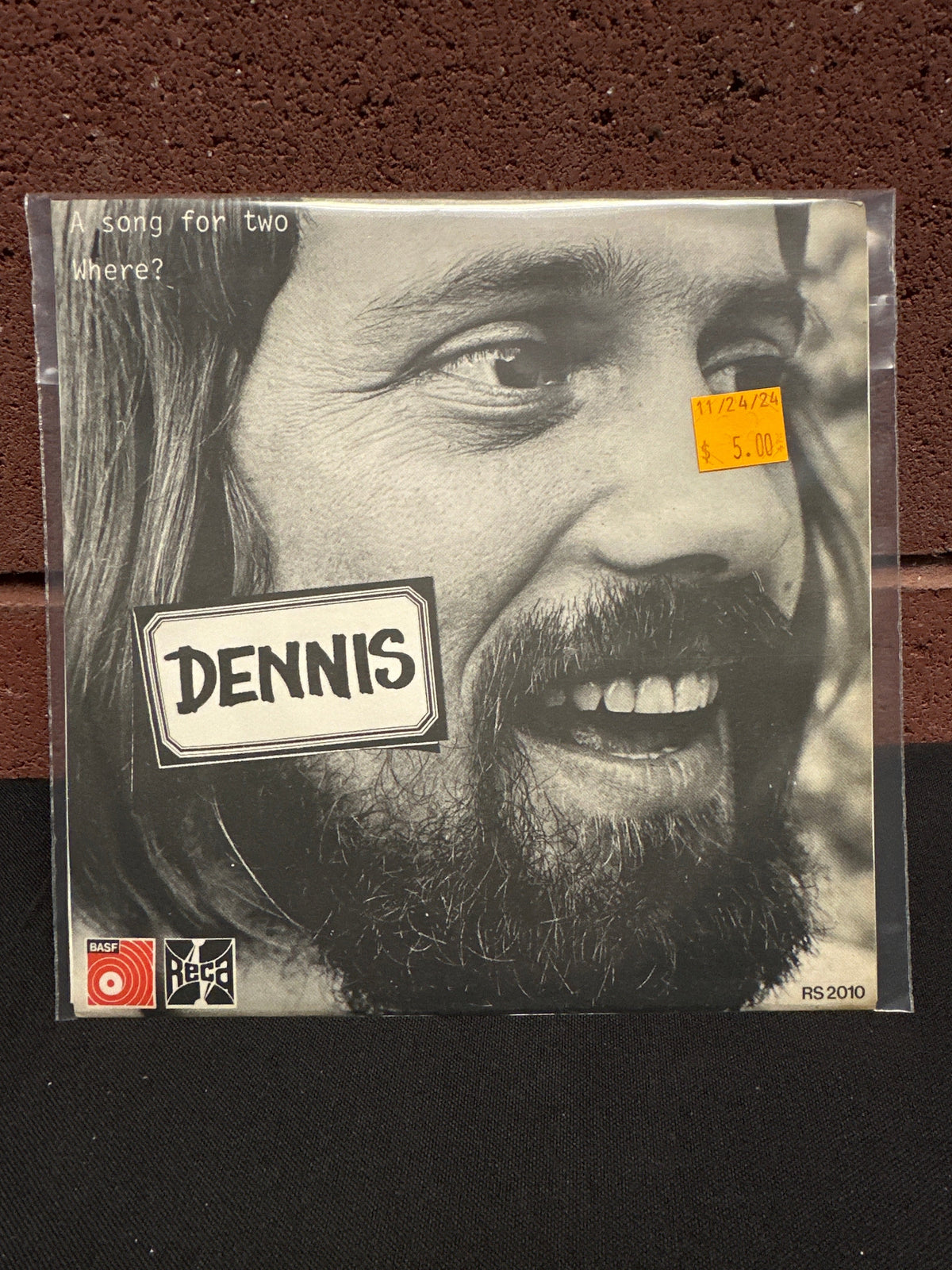 Used Vinyl: Dennis "A Song For Two / Where?" 7"