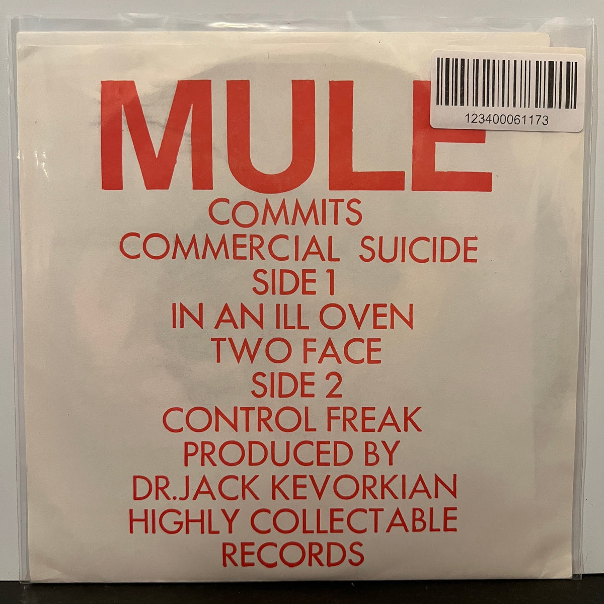 Used Vinyl: Mule "Commits Commercial Suicide" 7" (1992 Press)