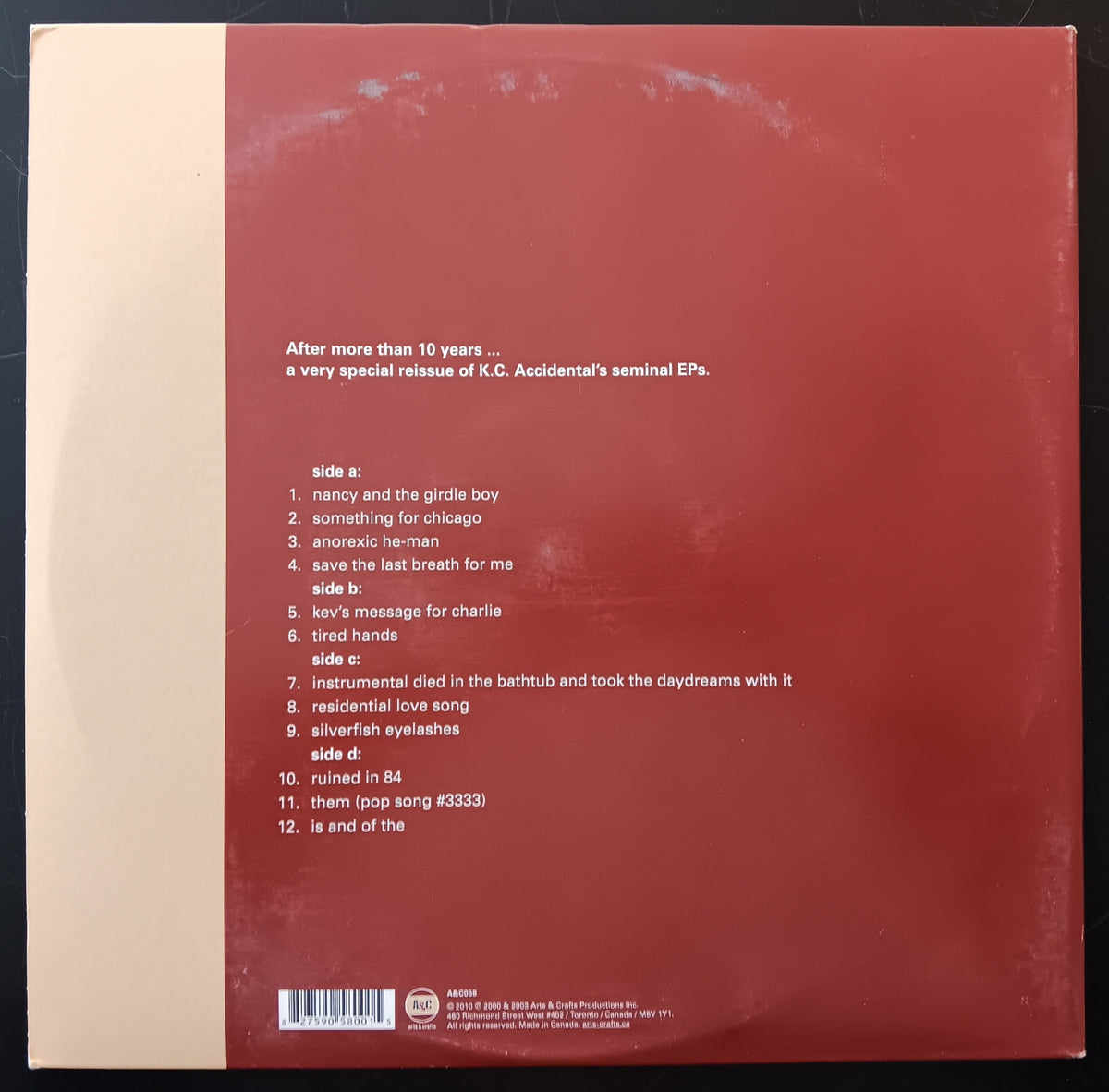 [Used LP] K.C. Accidental / Captured Anthems For An Empty Bathtub + Anthems For The Could've Bin Pills