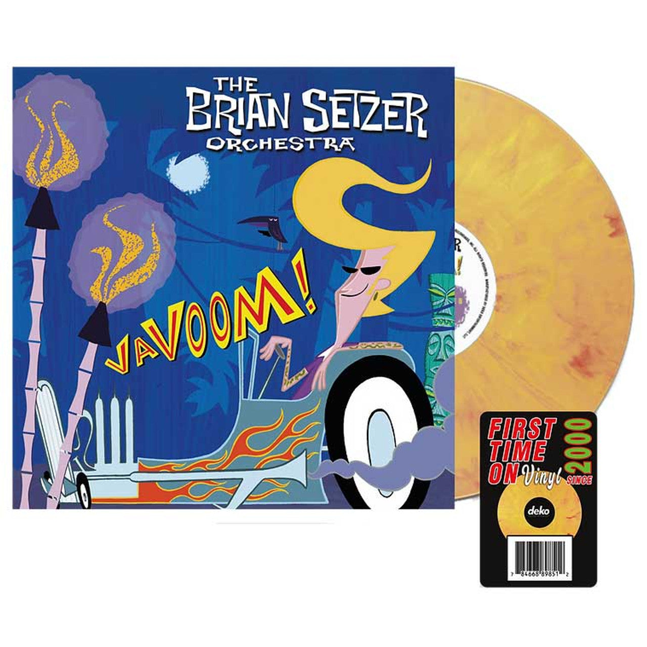 The Brian Setzer Orchestra "Vavoom!" LP (Caravan Yellow Vinyl)