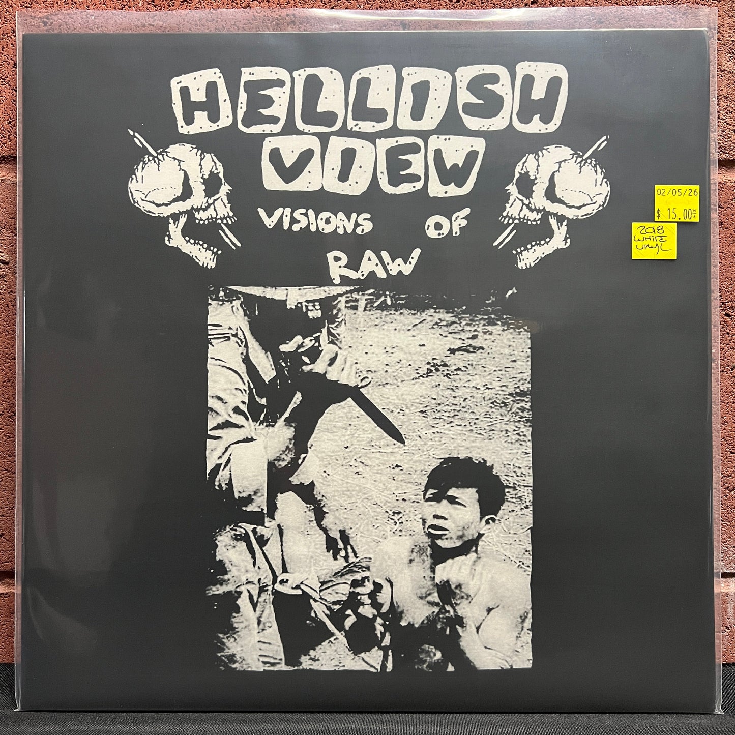 Used Vinyl: Hellish View "Visions Of Raw" LP (2018 Press - White Vinyl)