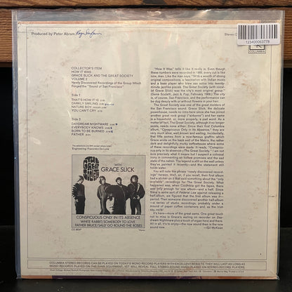 Used Vinyl: Grace Slick And The Great Society ‎"Vol.2 Collector's Item How It Was" LP (1968 Press)