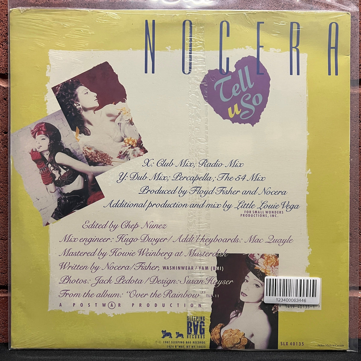 Used Vinyl: Nocera ‎"Tell U So" 12" (1987 Press - Sealed)