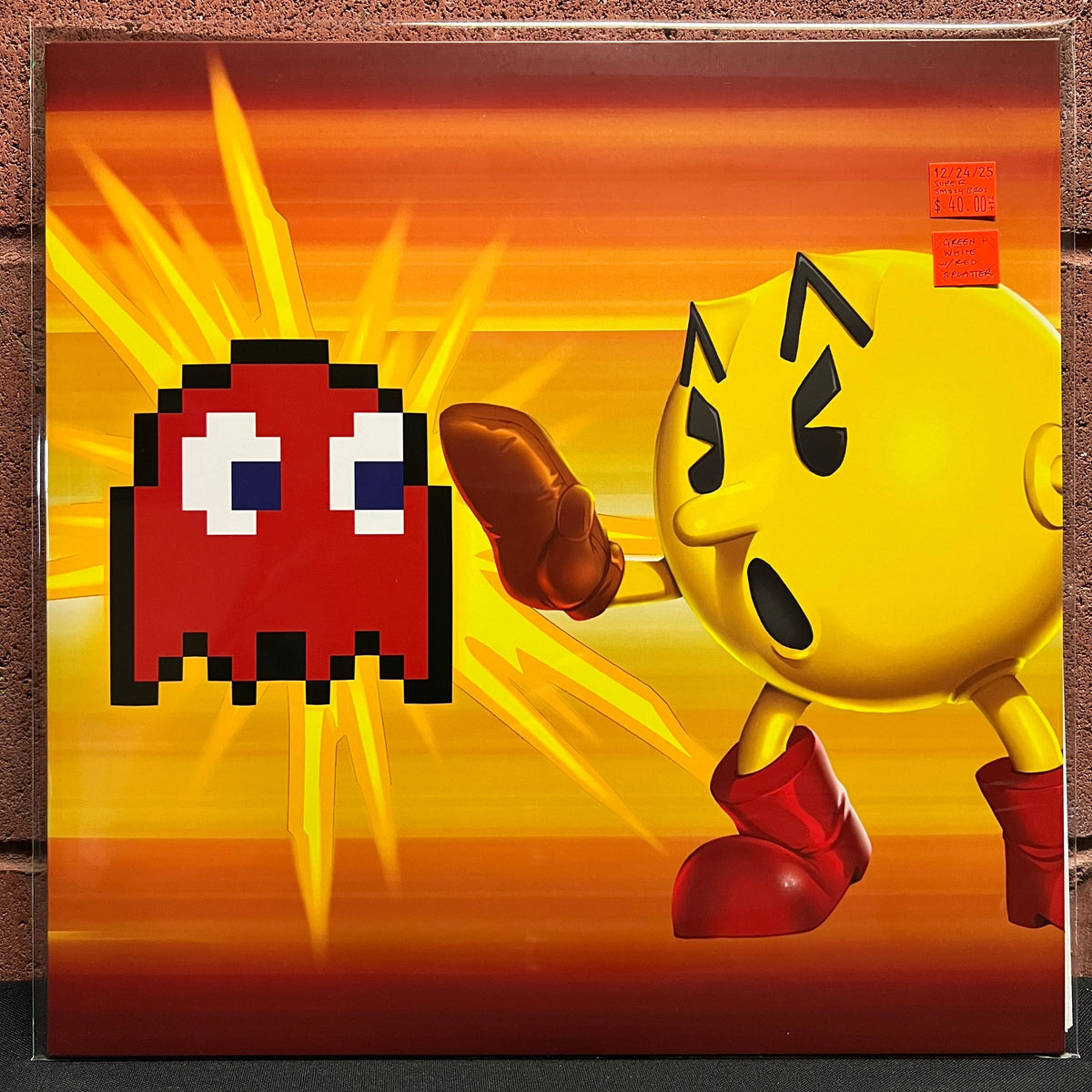 Used Vinyl: Various Artists "Super Smash Bros Ultimate: Pac-Man Selections" LP (Green and White with Red Splatter vinyl)