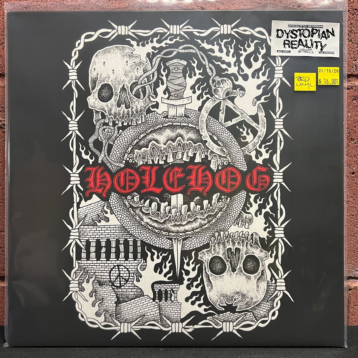Used Vinyl: Holehog "Dystopian Reality" LP (Red Vinyl)