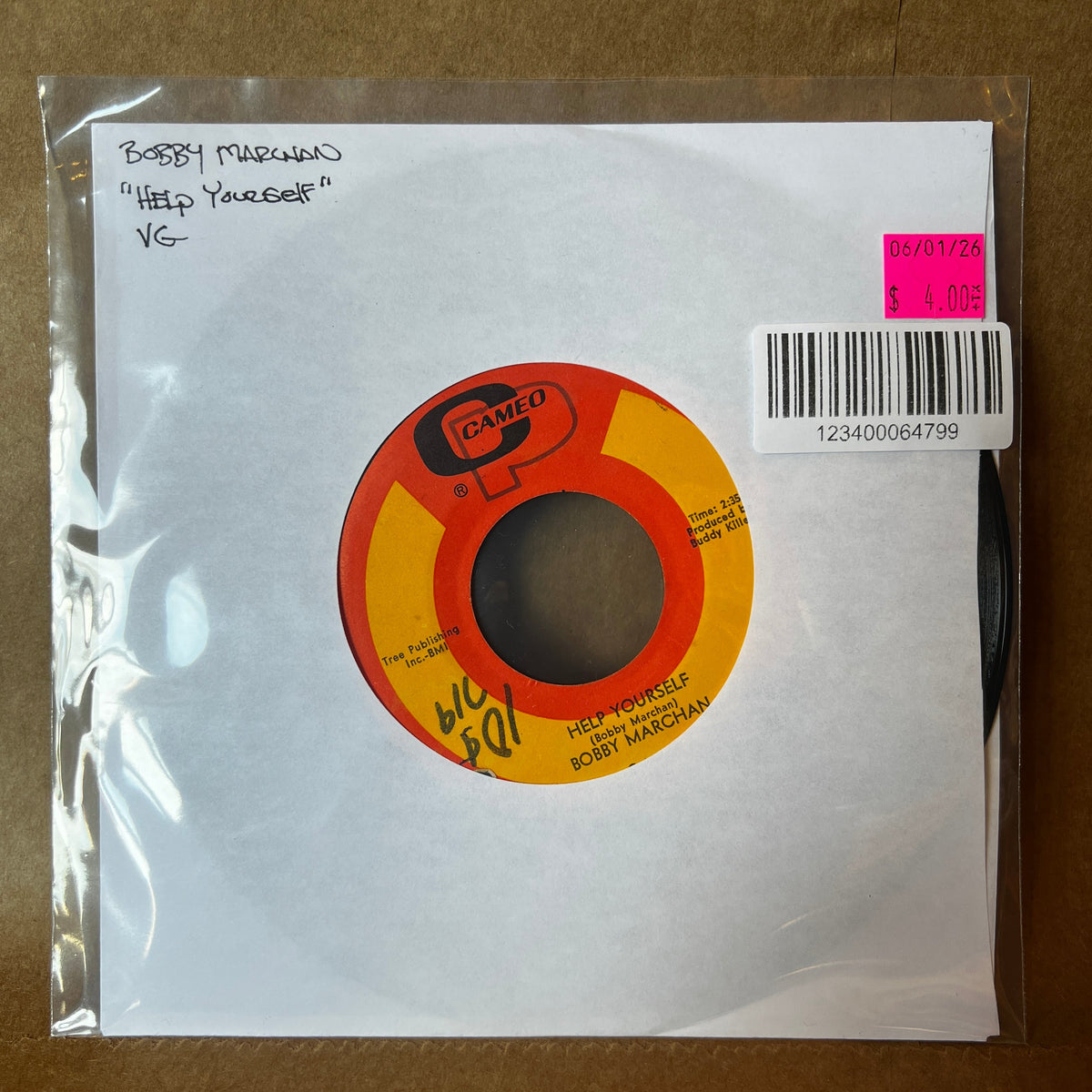 Used Vinyl: Bobby Marchan "Help Yourself / You Better Hold On" 7'