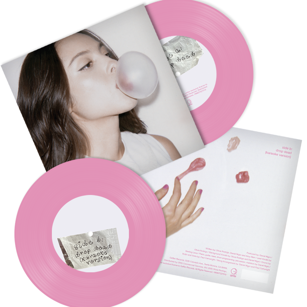 Olivia Rodrigo "drop dead" 7" (Chewing Gum Pink Vinyl)