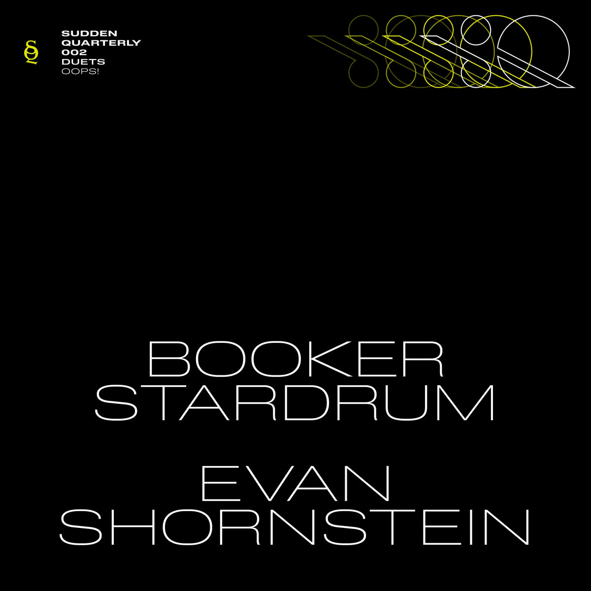 PRE-ORDER: Booker Stardrum & Evan Shornstein "OOPS!" LP