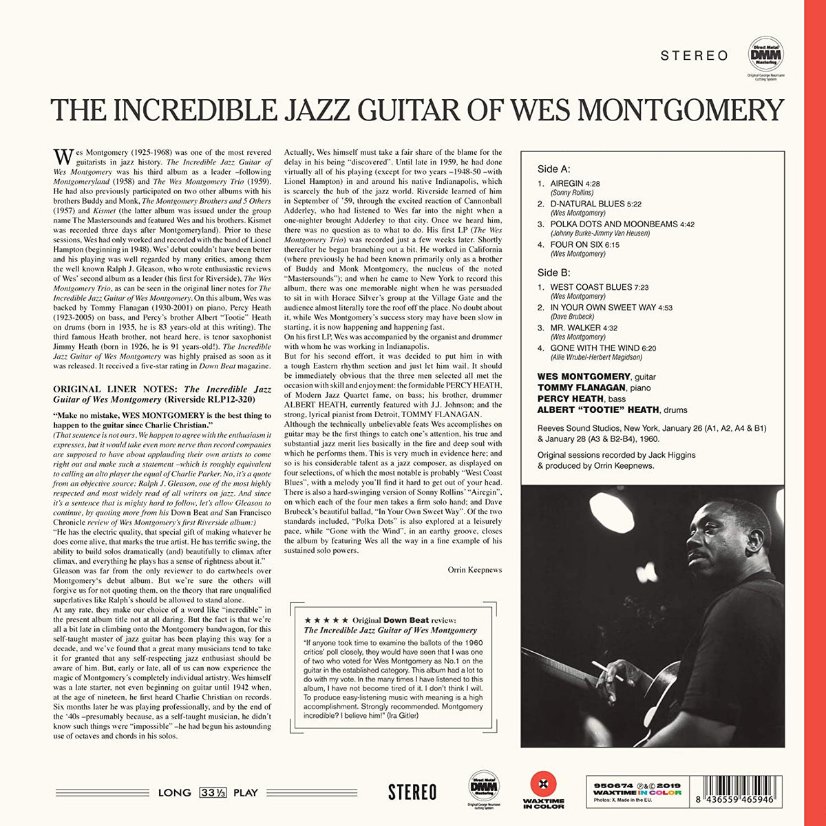 Montgomery, Wes/The Incredible Jazz Guitar Of (Coloured Vinyl) [LP]