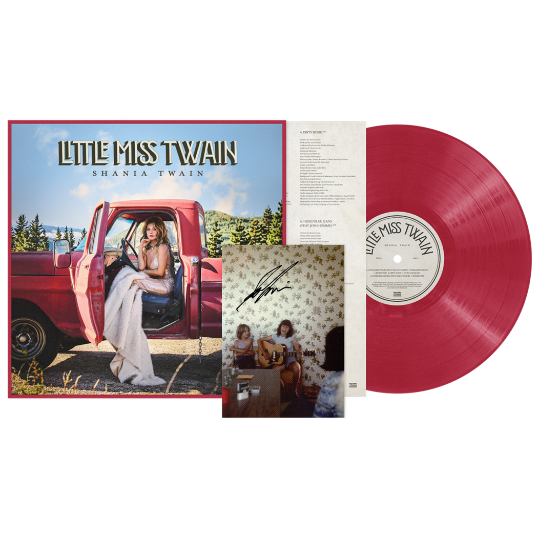 PRE-ORDER: Shania Twain "Little Miss Twain" LP (Indie Exclusive Rosie Red Vinyl, Signed Insert)