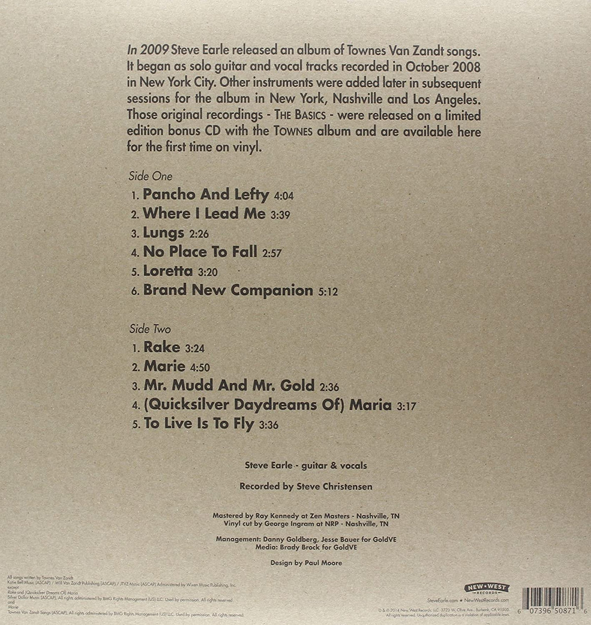 Earle, Steve/Townes - The Basics [LP]