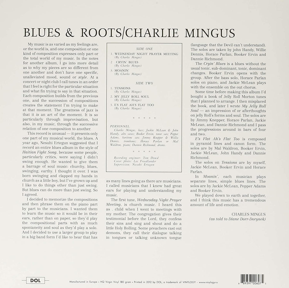 Mingus, Charles/Blues & Roots (blue vinyl/180g) [LP]