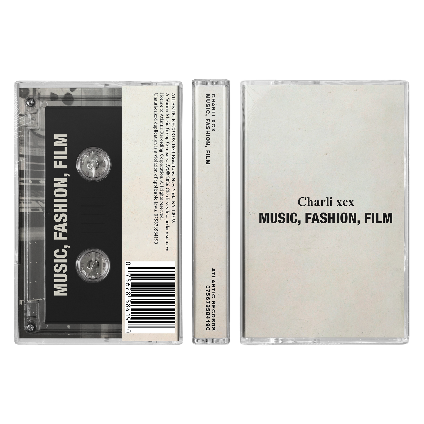 PRE-ORDER: Charli XCX "Music, Fashion, Film" Cassette