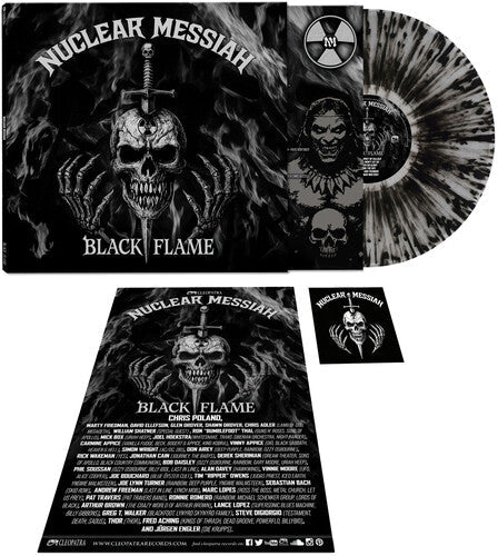 Nuclear Messiah "Black Flame" LP (Clear Silver w/ Black Splatter Vinyl)