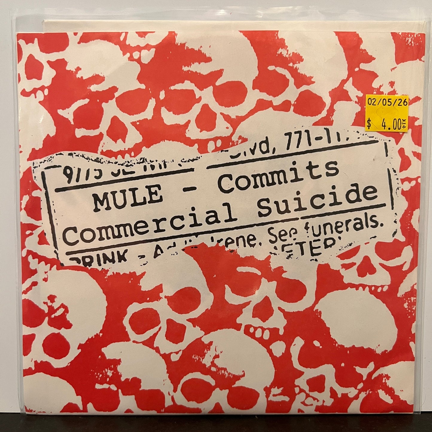 Used Vinyl: Mule "Commits Commercial Suicide" 7" (1992 Press)