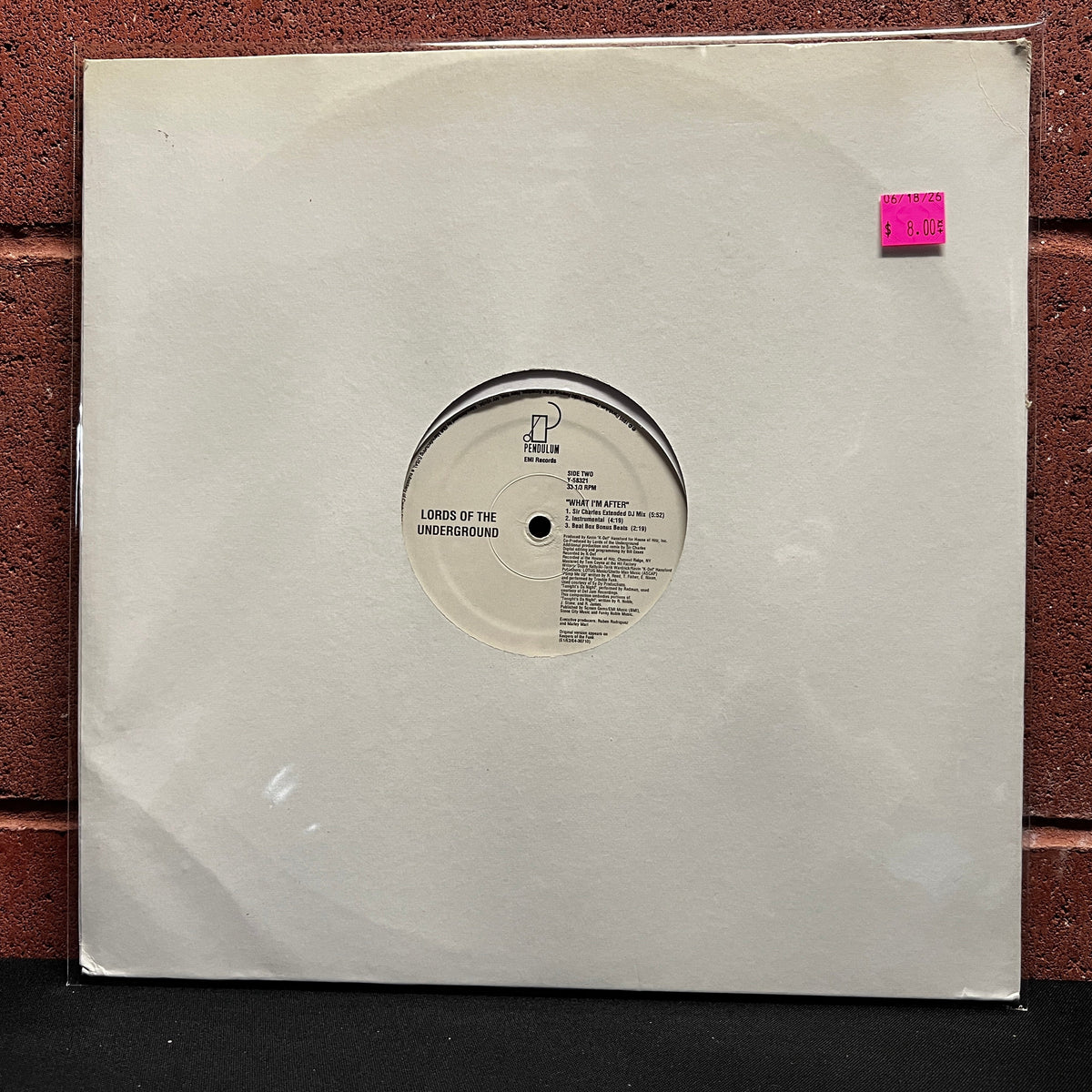 Used Vinyl: Lords of the Underground "What I'm After" 12" Single