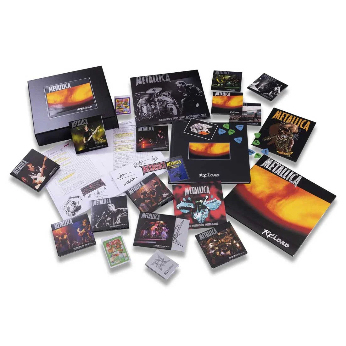 [Pre Order] Metallica - ReLoad - Deluxe Limited Numbered Edition 5LP, 45rpm 7" Vinyl Single, 15CD, 4DVD & Book Box Set  *
