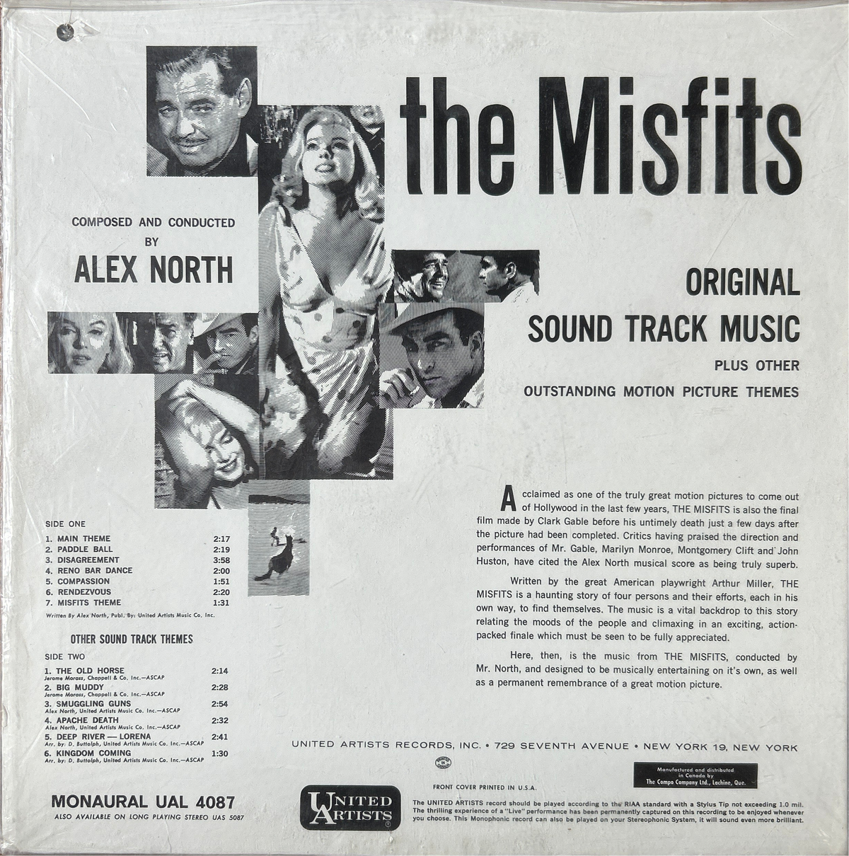 [Used LP] Soundtrack / The Misfits (Alex North)