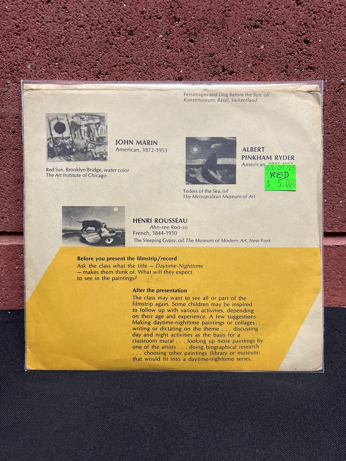 Used Vinyl: Judy Reisman "Daytime - Nighttime" 7"/filmstrip