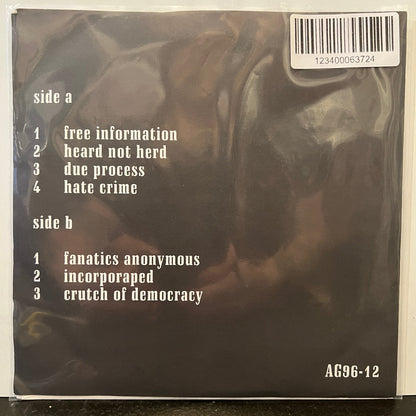 Used Vinyl: Abstain "1999 U.S. World Tour" 7"