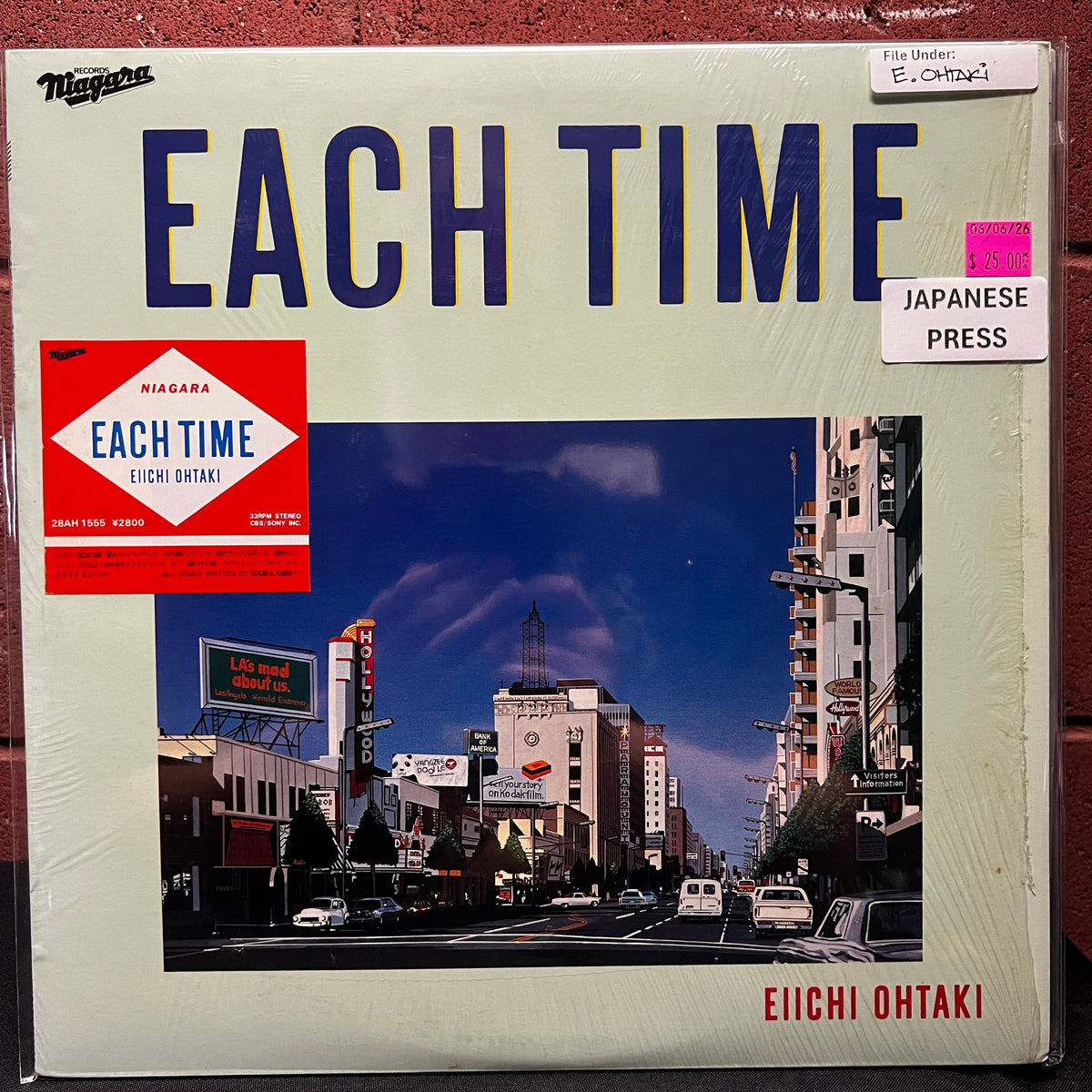 Used Vinyl: Eiichi Ohtaki "Each Time" LP (1984 Japanese Press in Shrink w/ Hype Sticker)