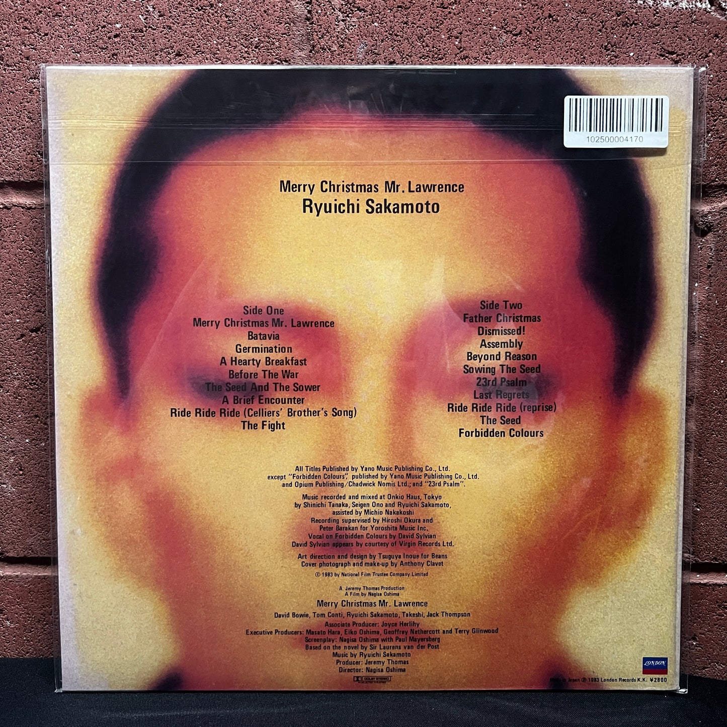 Used Vinyl: Ryuichi Sakamoto "Merry Christmas Mr. Lawrence" LP (1983 Japanese Issue)