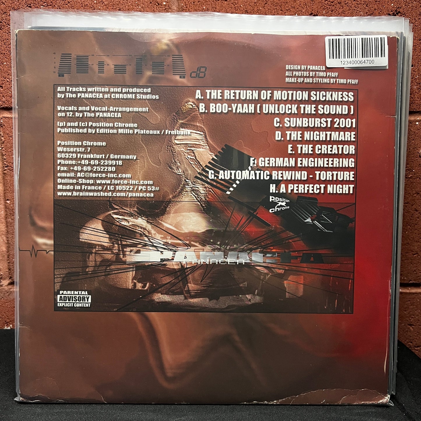 Used Vinyl: Panacea ‎"German Engineering" 4x12" (2001 German Press)