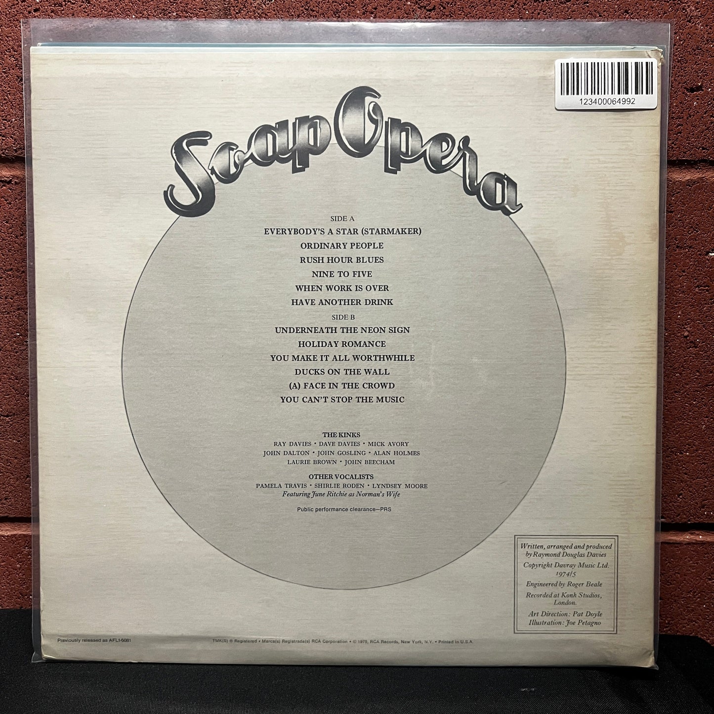 Used Vinyl: The Kinks "Soap Opera" LP (1980 Press)
