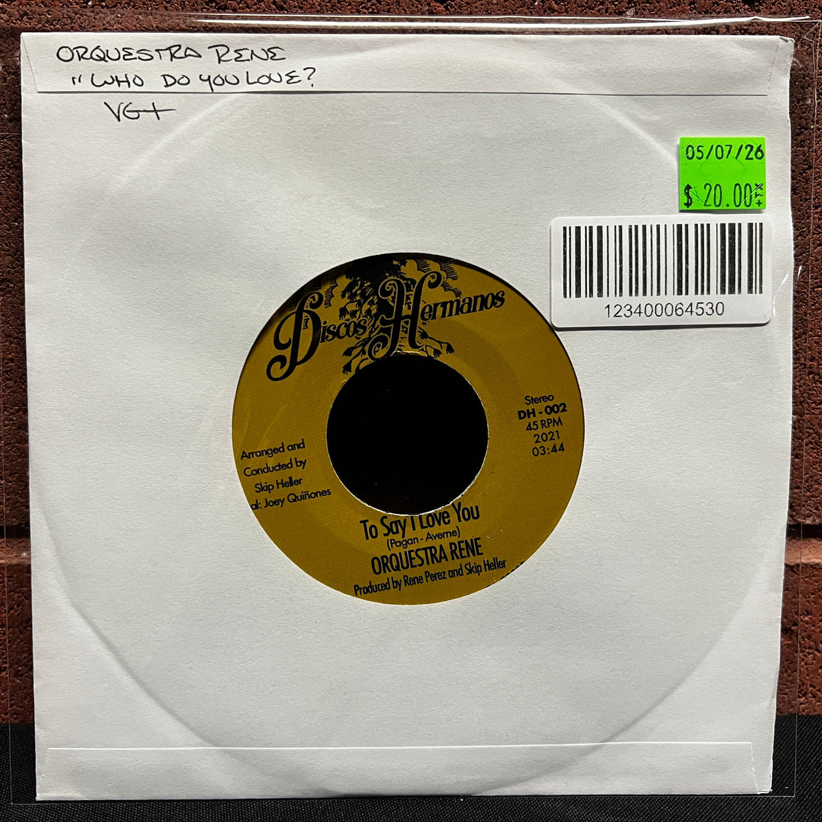 Used Vinyl: Orquestra Rene "Who Do You Love?" 7"