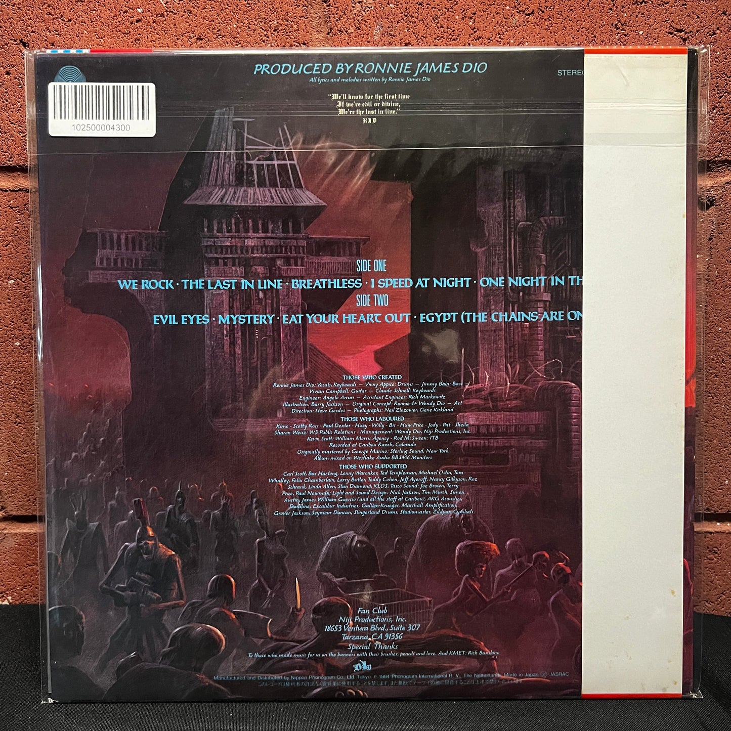 Used Vinyl: Dio "The Last In Line" LP (1984 Japanese Issue)