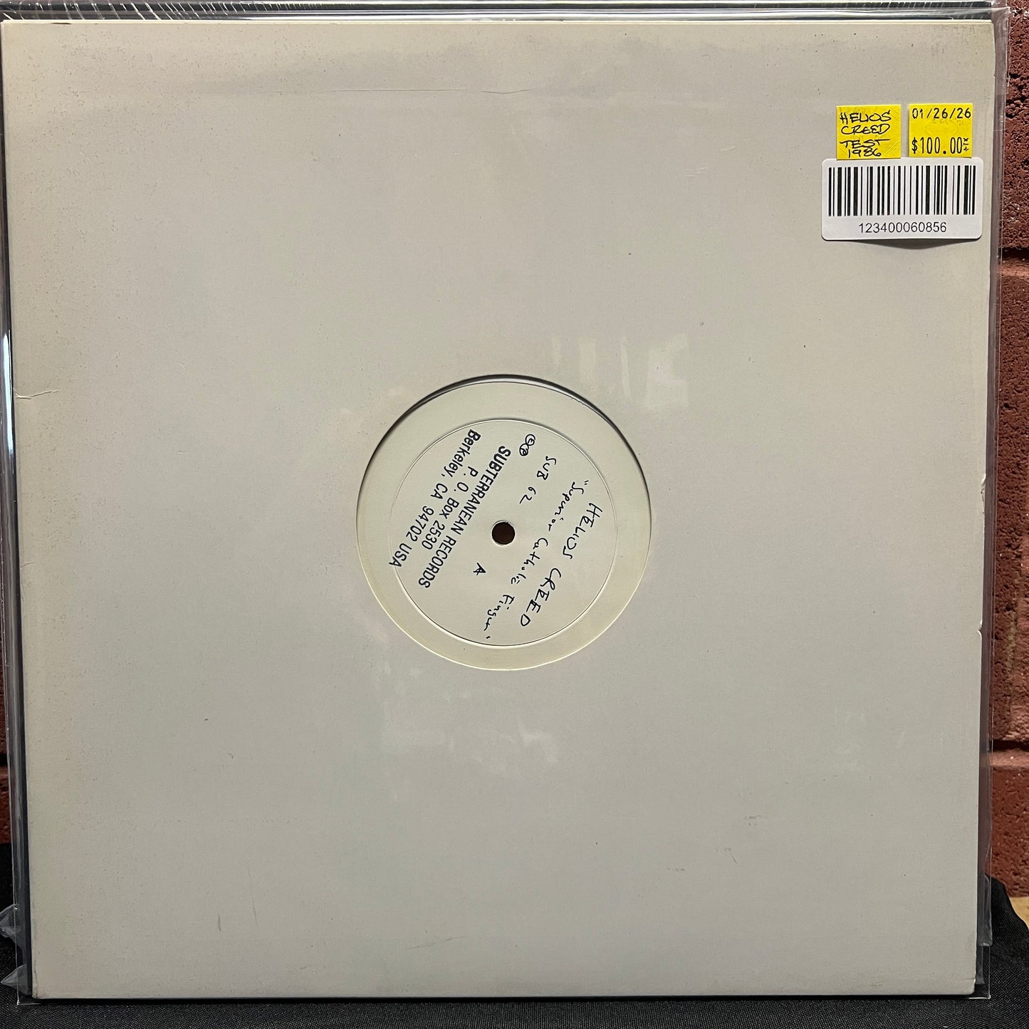 Used Vinyl: Helios Creed "Superior Catholic Finger" LP (1989 Test Press)