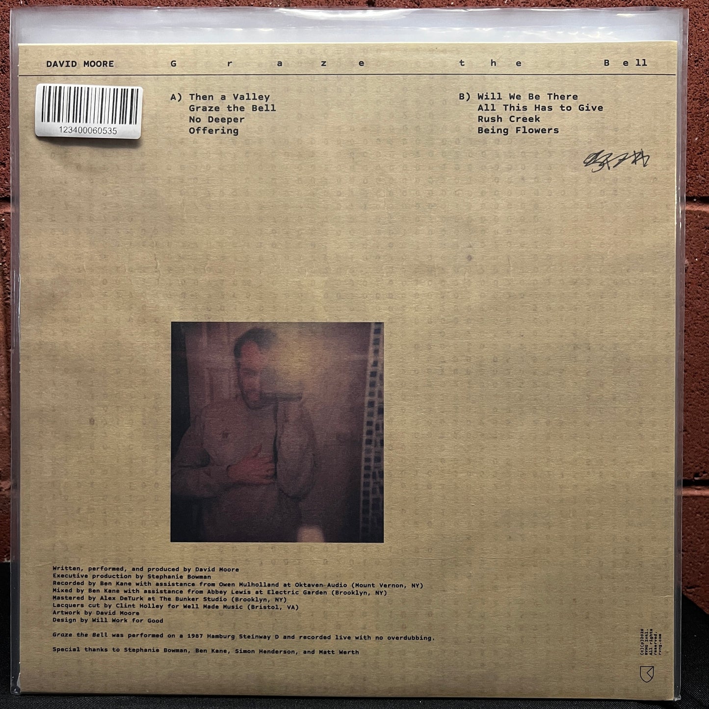 Used Vinyl: David Moore "Graze the Bell" LP (Clear with blue swirl vinyl)