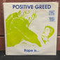 Used Vinyl: Positive Greed "Rape Is..." 7" (Blue Marbled vinyl)